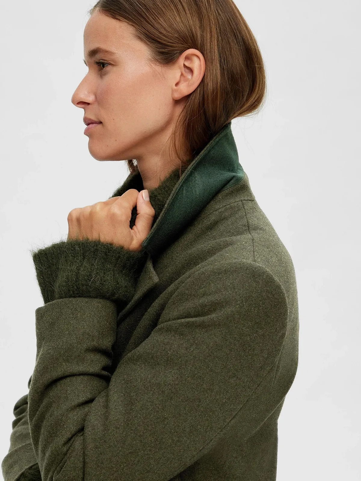 Пальто Selected Женское Однобортное Шерстяное, фото №5 Пальто Selected Женское Однобортное Шерстяное, фото №5