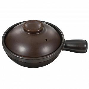 Кастрюля керамическая с крышкой жаростойкая с одной ручкой для риса и супа - Фото 1