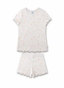 Пижама Sanetta для девочек Короткая Молочно-белая - Фото 1