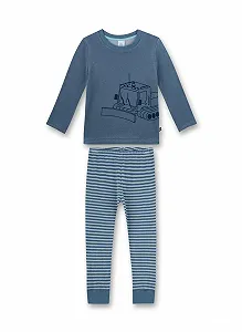 Пижама Sanetta Махровая Синяя для мальчиков - Фото 1