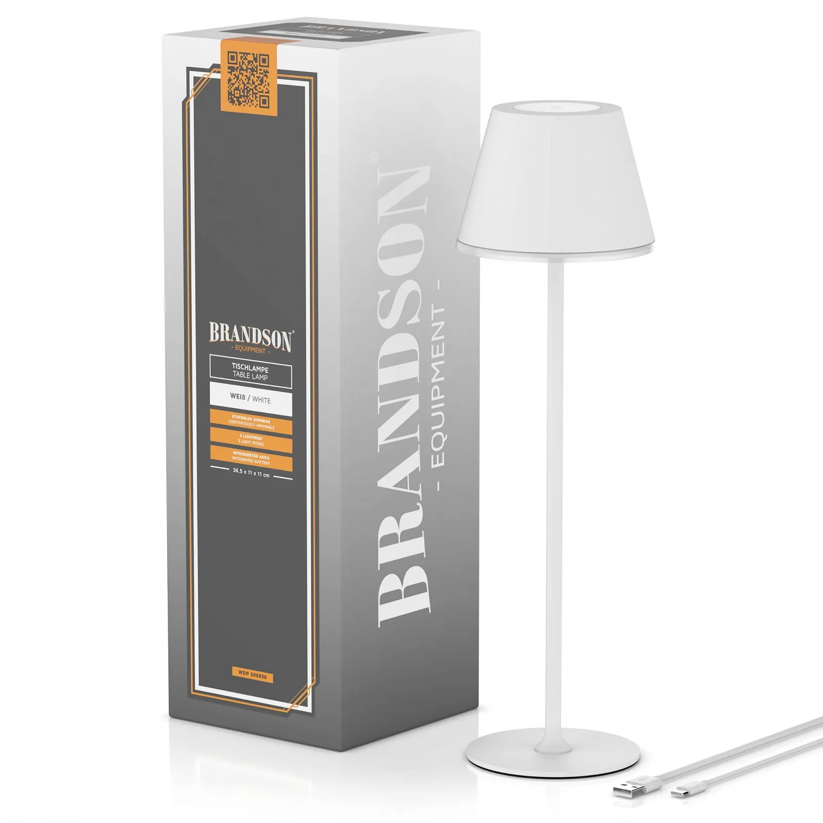 Настольная лампа CSL LED аккумуляторная беспроводная сенсорная металлическая регулируемая яркость теплый/нейтральный/холодный белый IP54, фото №7