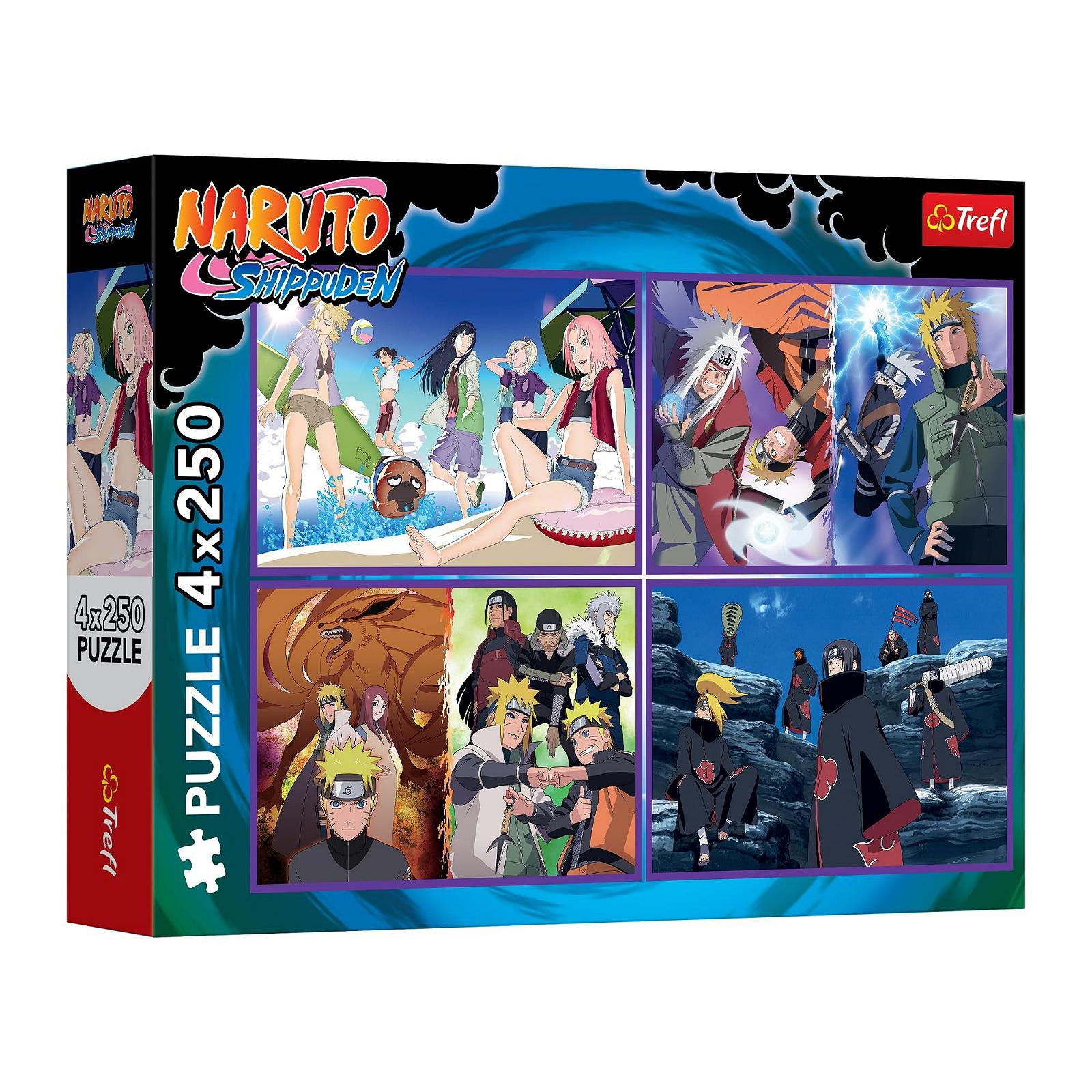 Пазлы Trefl Naruto Shippuden The Adventures of Naruto Uzumaki 4 в 1 4 x 250 элементов, фото №1