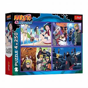Пазлы Trefl Naruto Shippuden The Adventures of Naruto Uzumaki 4 в 1 4 x 250 элементов - Фото 1