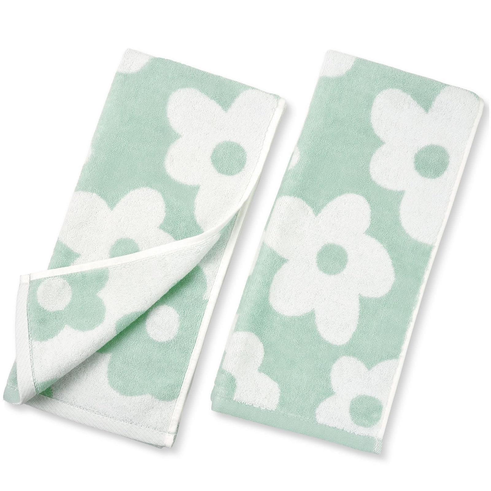 Рушники Cotton Floral Pattern 13 x 29 дюймів Морська піна, фото №8