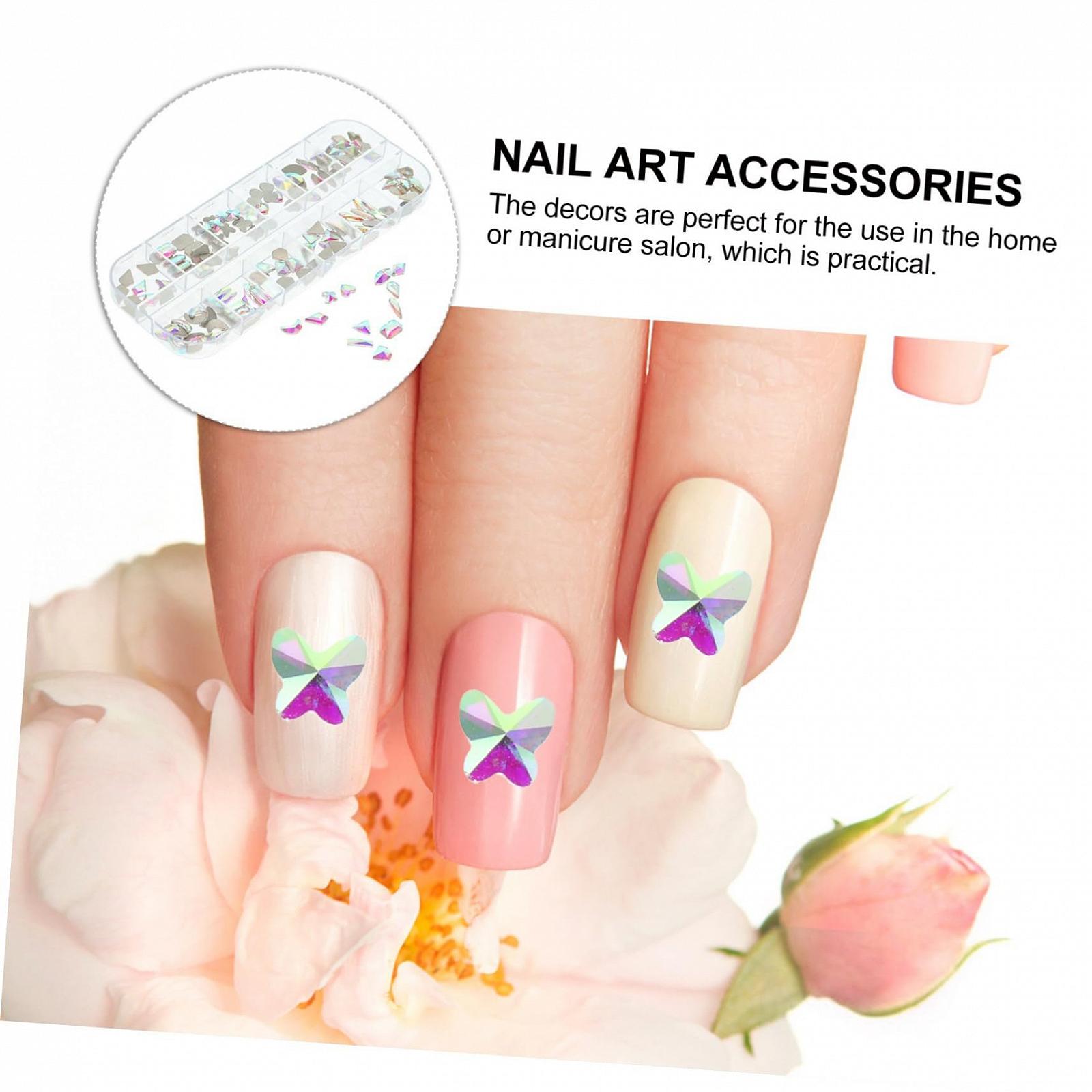 Стразы для ногтей TEHAUX Разных форм, фото №6