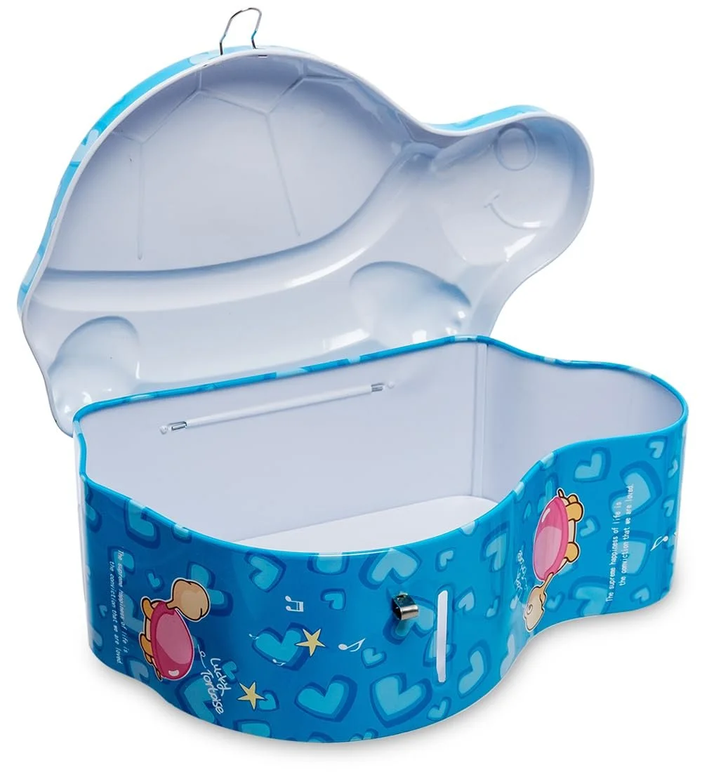 Скарбничка Металева Черепаха з замком Велика Фіолетова, фото №4