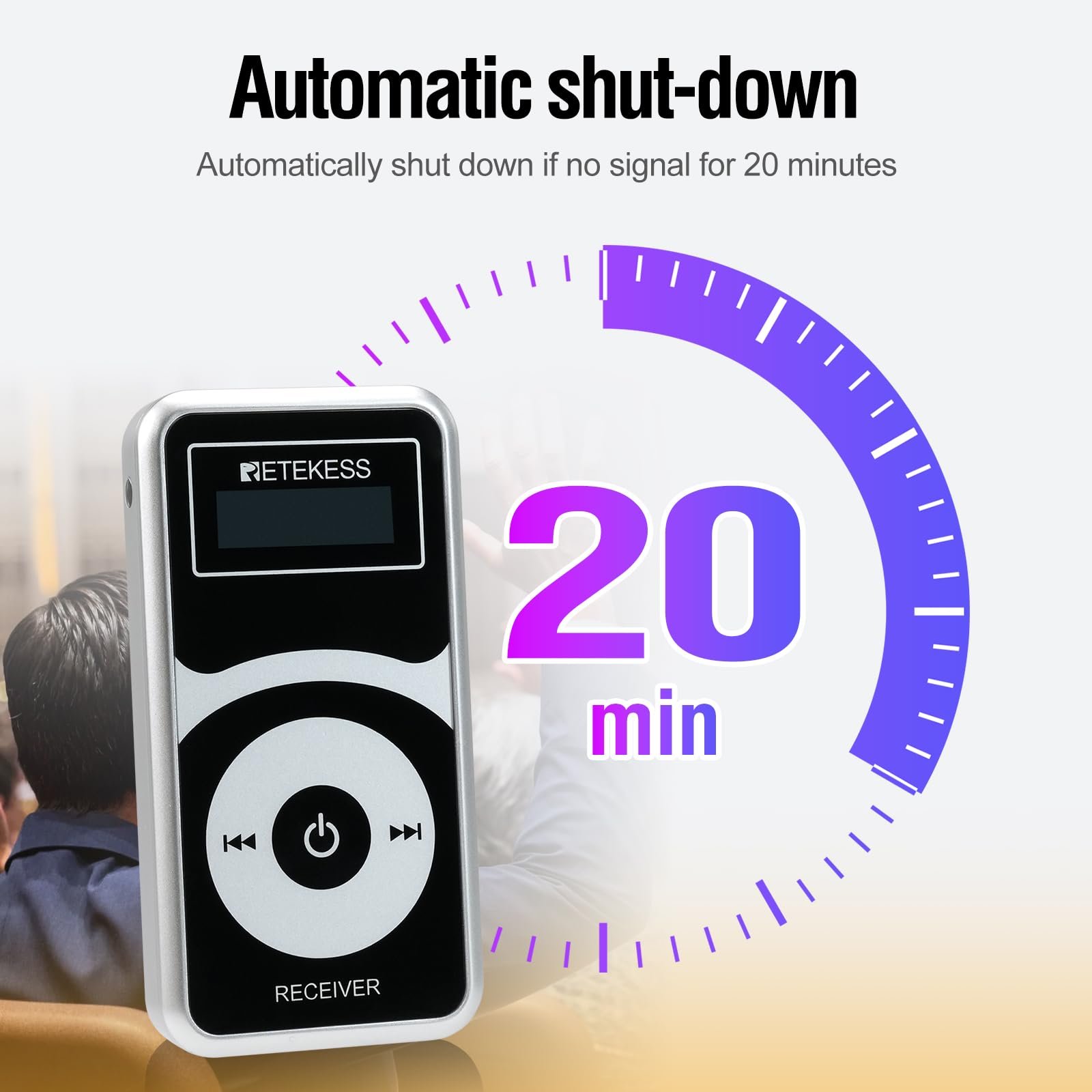 Система для экскурсоводов Retekess T130P (T130 3rd), улучшенное шумоподавление, беспроводная микрофонная, фото №7 Система для экскурсоводов Retekess T130P (T130 3rd), улучшенное шумоподавление, беспроводная микрофонная, фото №7