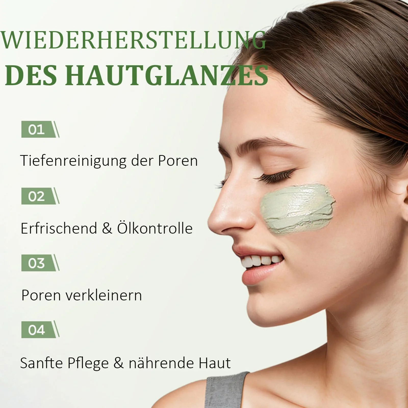 Маска-стік Зелений чай для глибокого очищення, звуження пор і балансу вологи, видаляє чорні цятки Упаковка з 2 масок, фото №4