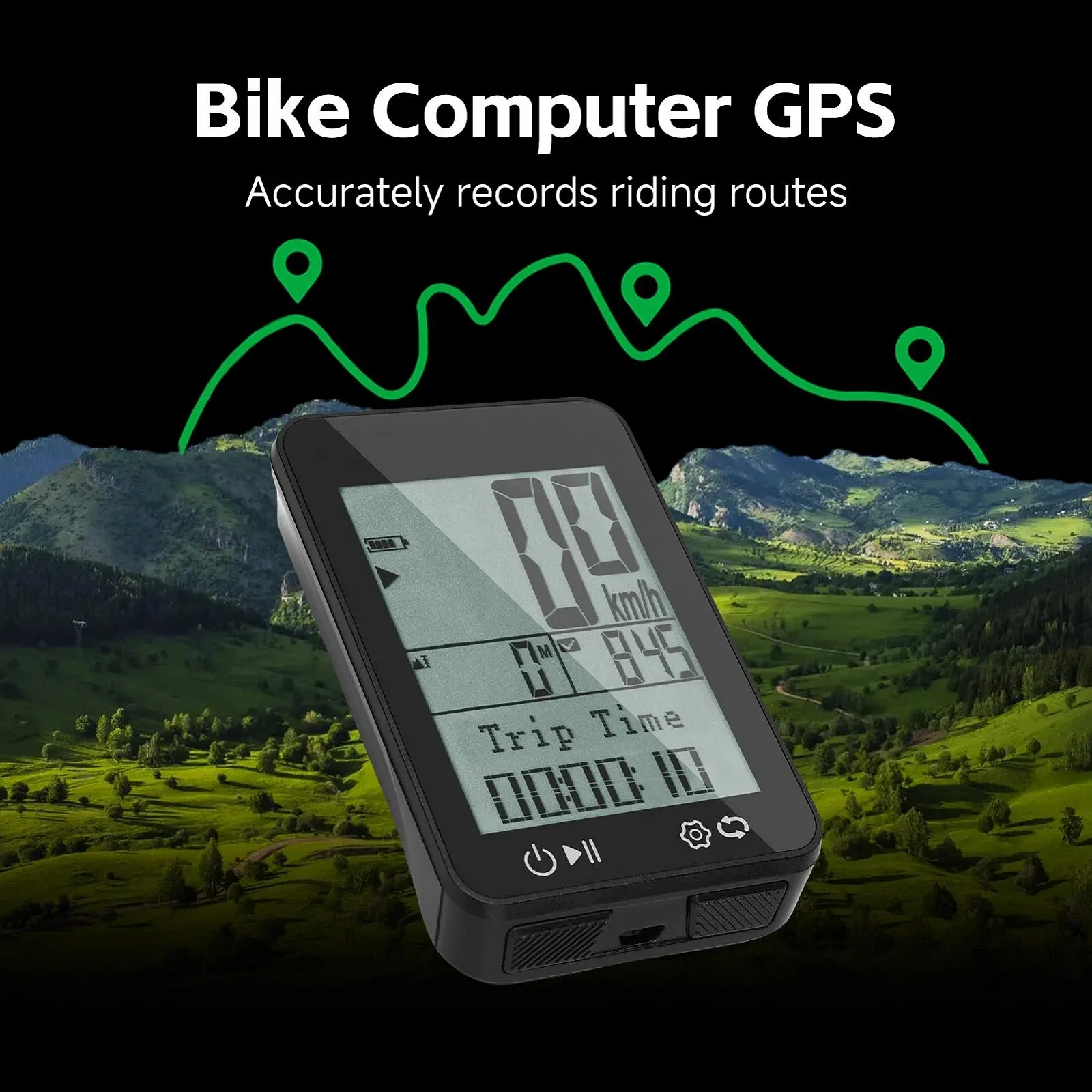 Велокомп'ютер GPS IPX7 Rainproof 2.4" FSTN Display Odometer Speedometer, фото №5 Велокомп'ютер GPS IPX7 Rainproof 2.4" FSTN Display Odometer Speedometer, фото №5