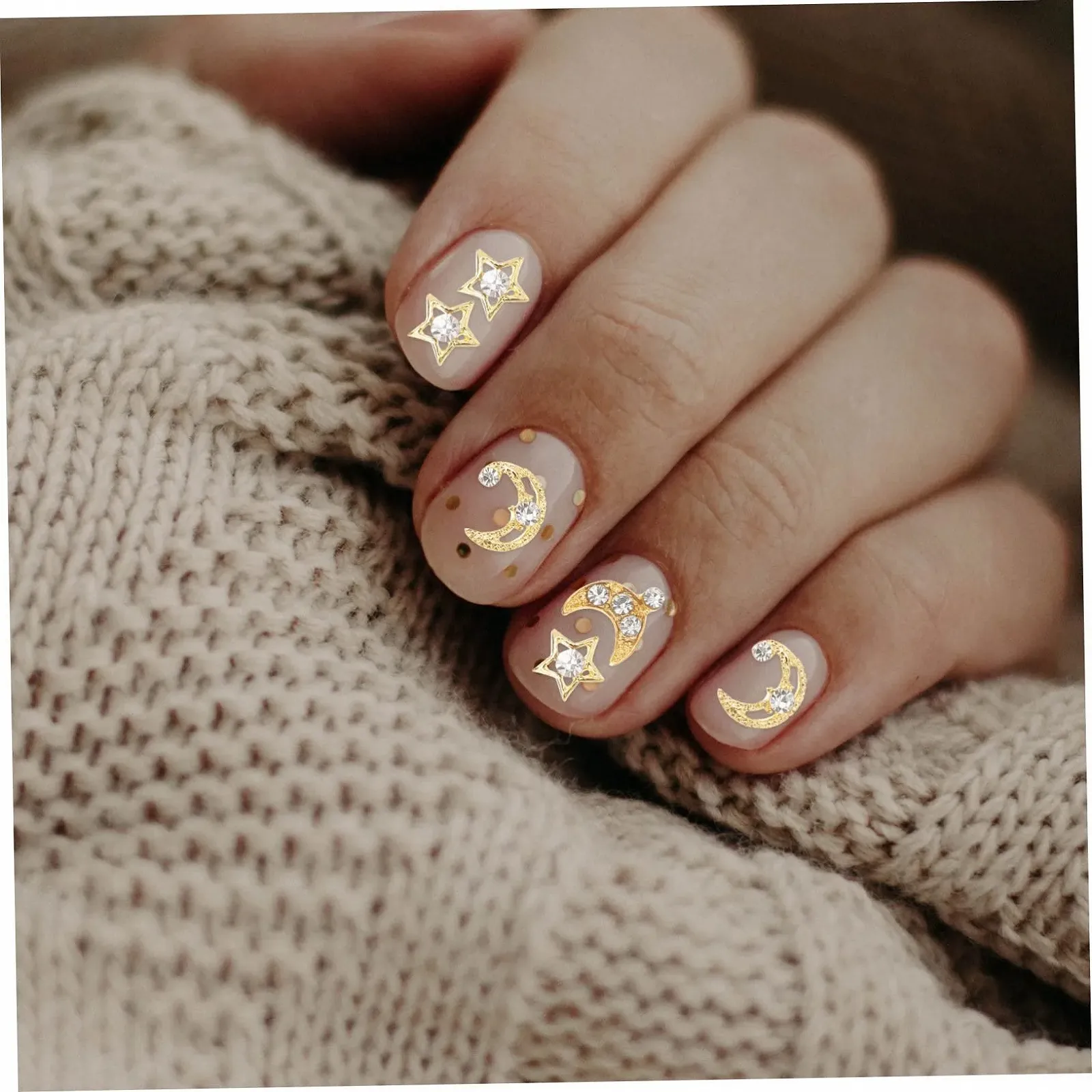 Украшения для ногтей WOONEKY Луна Звезда 30шт, фото №7
