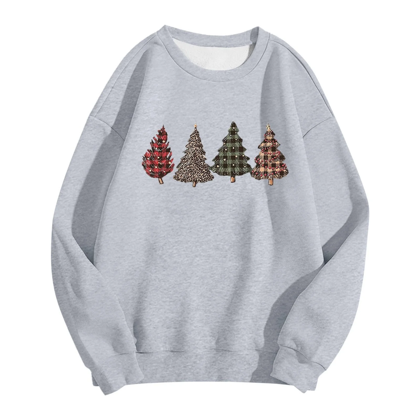 Рождественский свитер MJIQING с принтом елки, женский, рождественский, с длинными рукавами, больших размеров, рождественский, фото №1