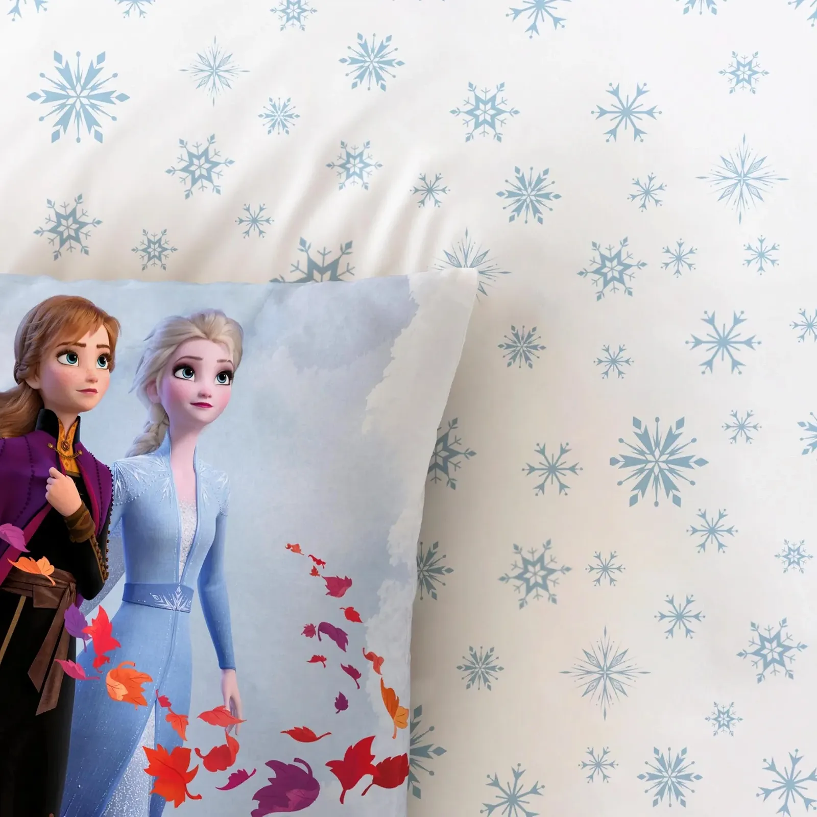 Постельное белье MTOnlinehandel Фланель Frozen Anna Elsa & Olaf, 135 x 200 см, Мягкое, для зимы, 1 Наволочка 80 x 80 см + Пододеяльник 135 x 200 см, Хлопок, Frozen, фото №7