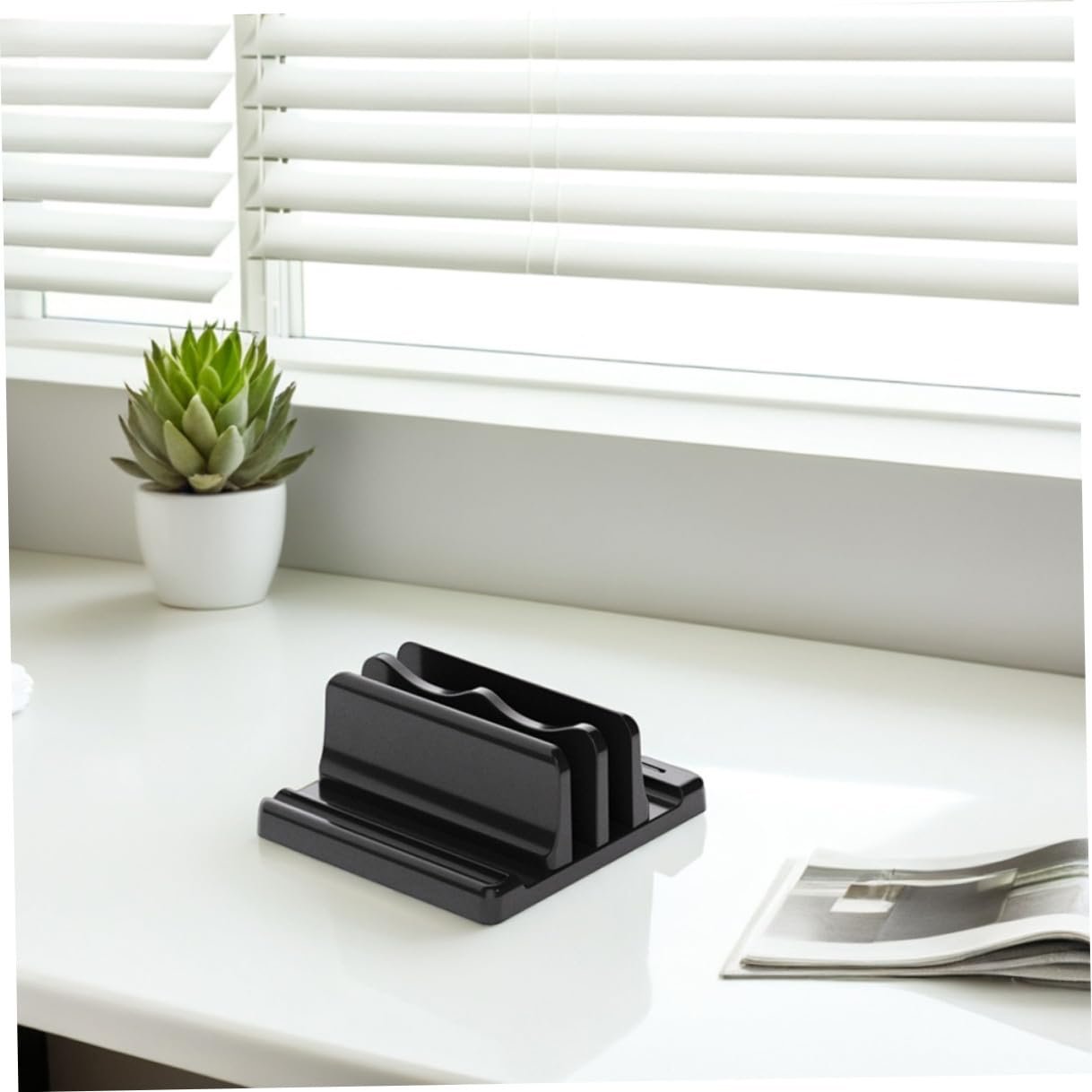 Вертикальна підставка для ноутбука з подвійним слотом, міцний настільний, фото №4