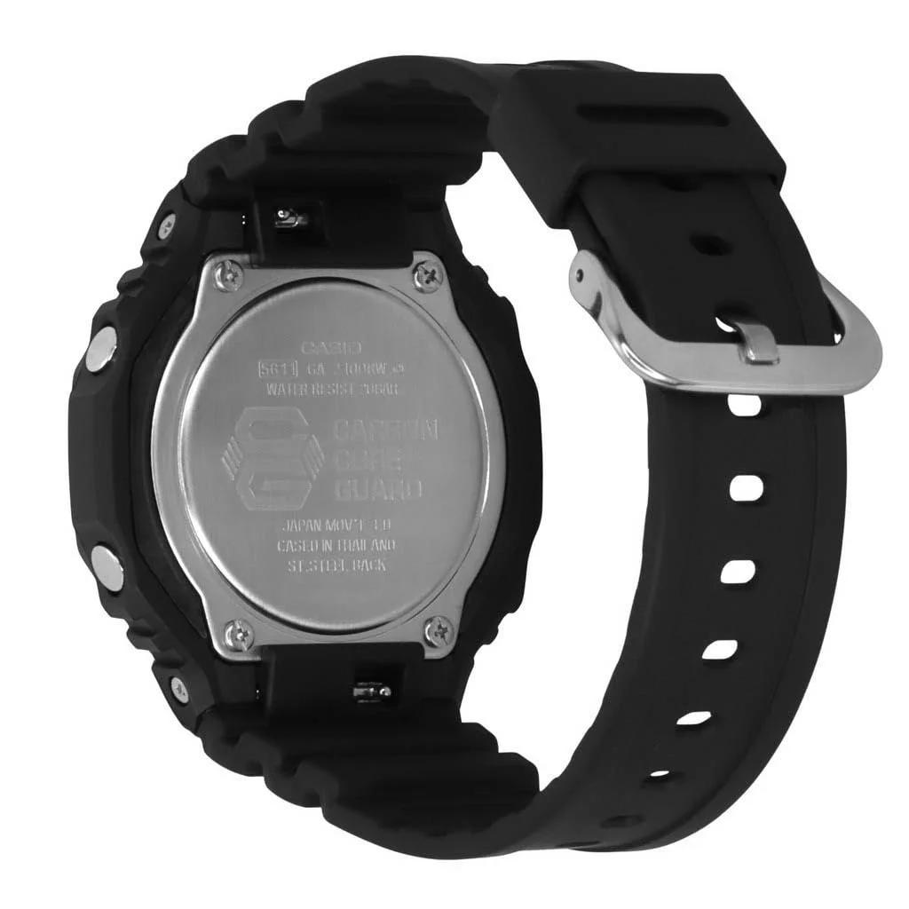 Часы Casio GA-2100RW-1AER, черные, Ремешок, фото №2 Часы Casio GA-2100RW-1AER, черные, Ремешок, фото №2