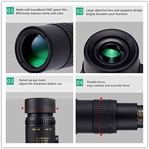 Монокуляр HZYDD 4K 10–300x40 мм Зум монокуляр-телескоп HD з тримачем для смартфона, штатив BAK4, фото №6