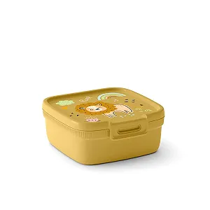 Контейнер для зберігання продуктів CURVER HOMLA SNAP Box 900 мл квадратний жовтий - Фото 1