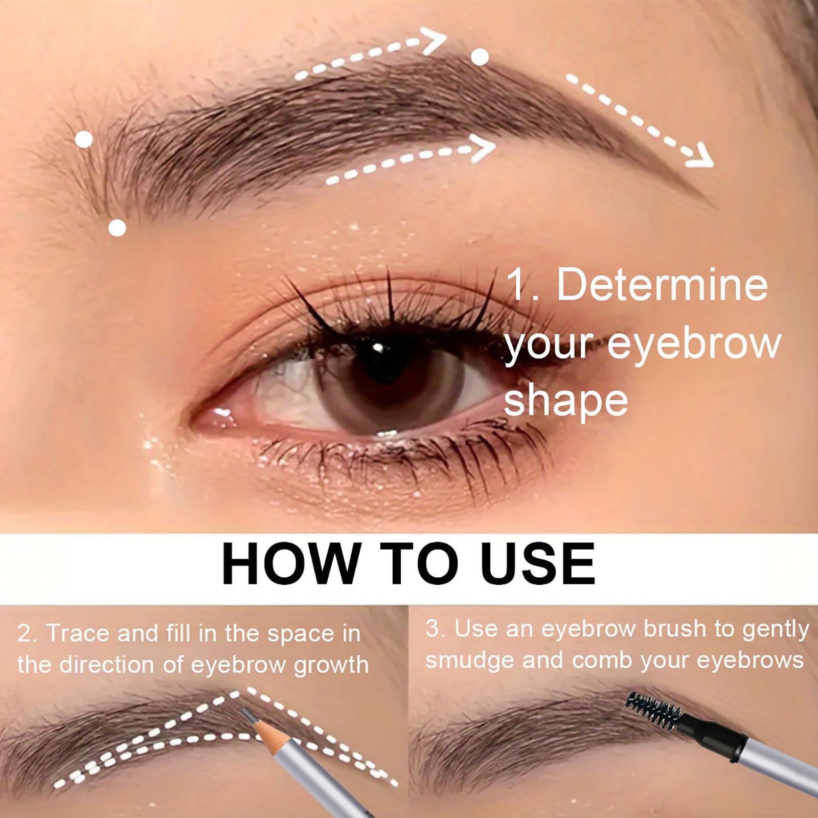 Карандаш для бровей Double Head Eye Pencil Extremely Thin Triangular Eyebrow Pencil, фото №3