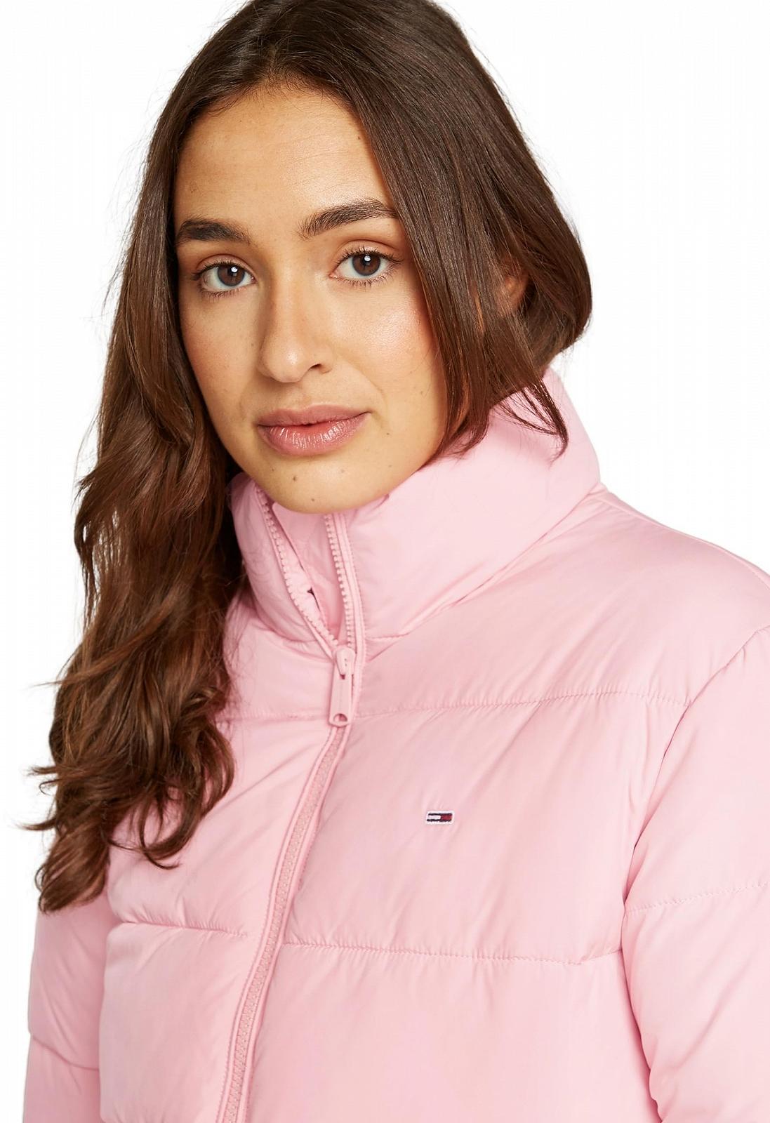 Куртка Tommy Jeans Essential Cropped Puffer Женская с воротником, фото №3