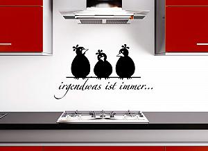 Наклейка на стіну Grandora W3169 Irgendwas ist Immer + Vogels 37 x 21 см Чорна synthetic.ua - Фото 1