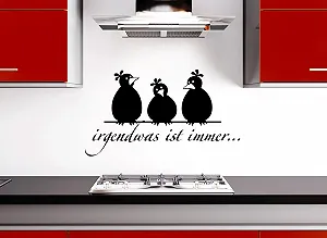 Наклейка на стіну Grandora W3169 Irgendwas ist Immer + Vogels 37 x 21 см Чорна synthetic.ua - Фото 1