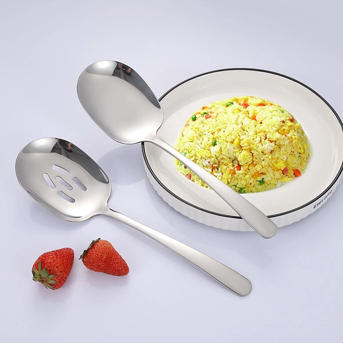 Ложка для сервірування з нержавіючої сталі, набір 2 великі ложки (25 см), фото №8