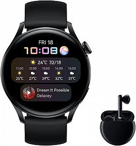 Смарт-годинник Huawei Watch 3 Active 46mm / eSIM / NFC / Wi-Fi / Bluetooth / 5ATM / Black - Фото 1