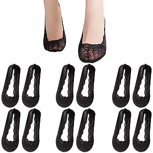 Шкарпетки-слідки  Без бренду Розмір 4-7 Чорний, 6 пар - Фото 1