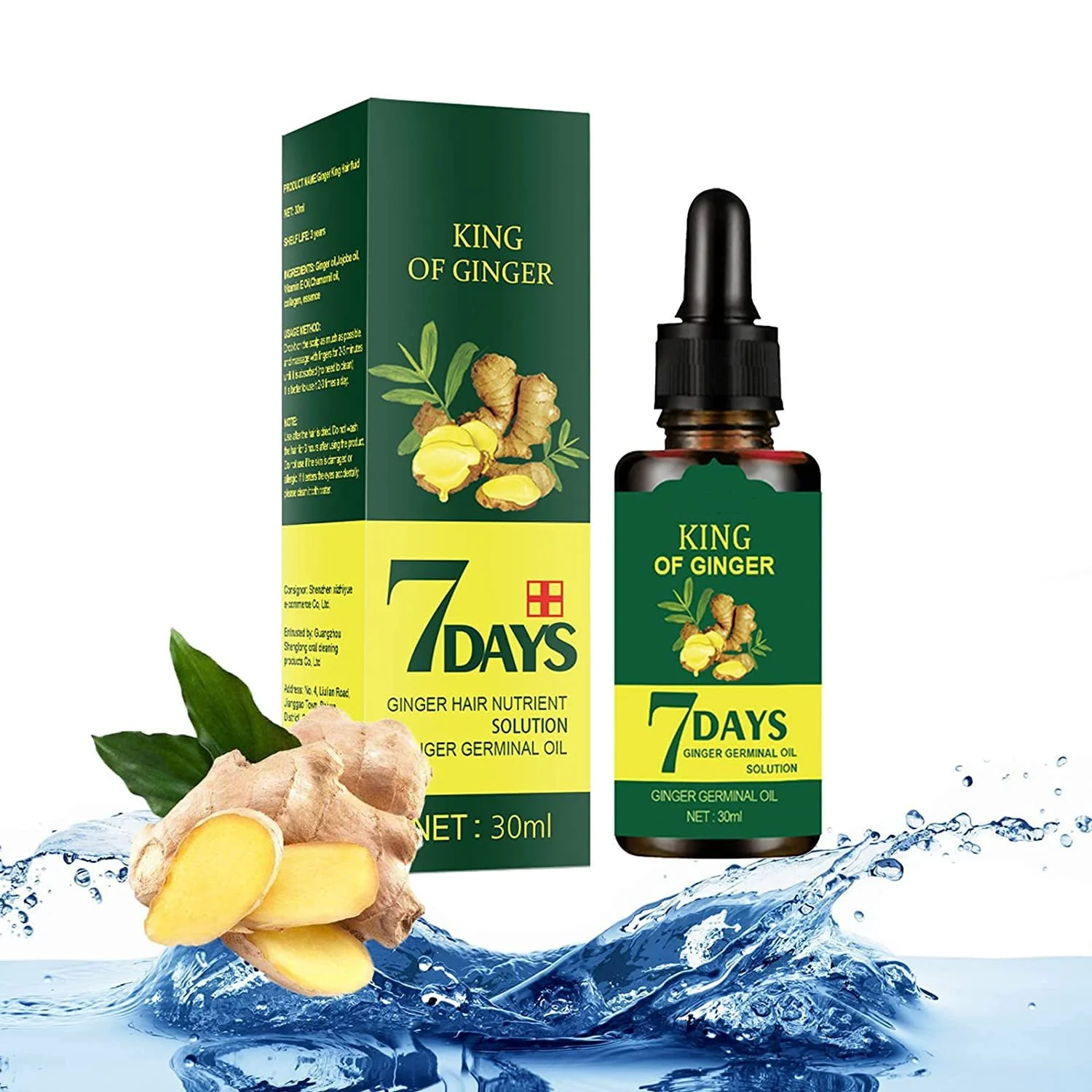 Спрей для росту волосся Імбирний, для пророщування волосся, 30 мл (1 упаковка), фото №1