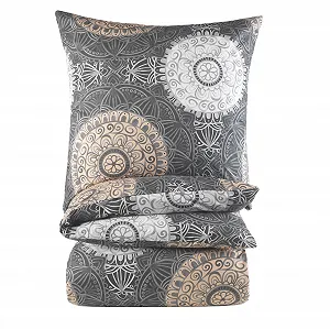 Комплект постільної білизни BaSaTex AVA 4 елементи 100% бавовна 2 x 135 x 200 см + 2 x 80 x 80 см, Renforcé, на блискавці synthetic.ua - Фото 1