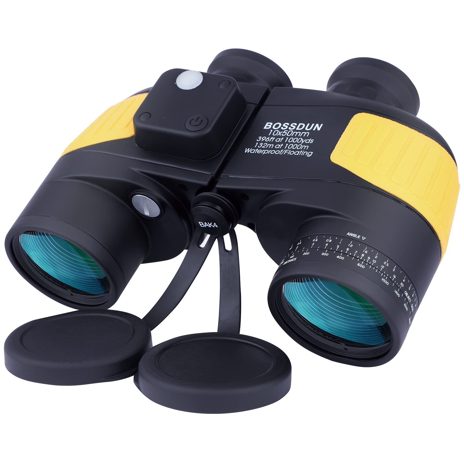 Бінокль Marine 10 x 50 Waterproof з компасом та далекоміром Військовий HD Анти-туман для дорослих Плавання Круїзи Риболовля Спостереження за птахами Сафарі, фото №1