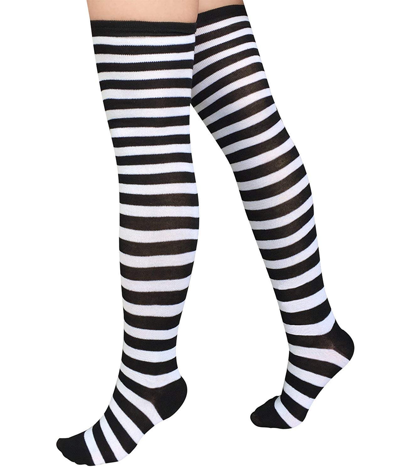 Гольфы DRESHOW Overknee, 3 пары, длинные полосатые носки, вязаные спортивные носки для школьников, фото №5