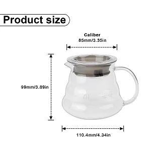 Кофейник HASLED стеклянный боросиликатный 360 мл synthetic.ua - Фото 1