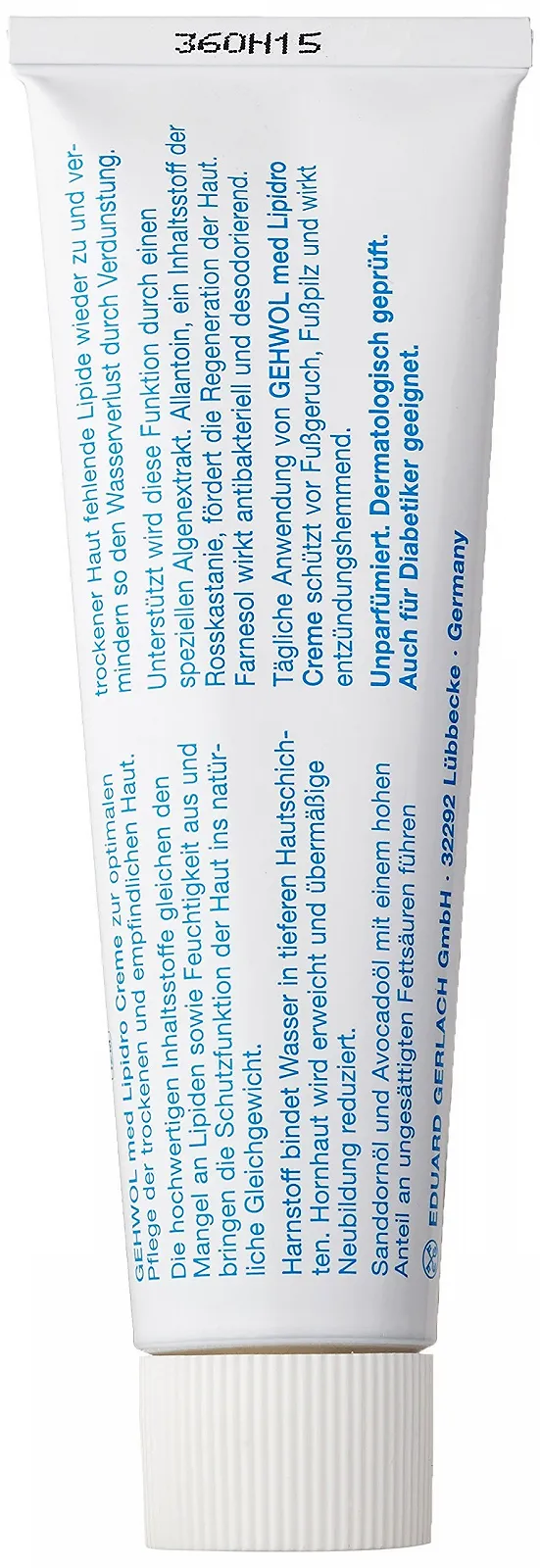 Крем для ног Gehwol Med Lipidro интенсивный уход для сухой кожи 75 мл, фото №3