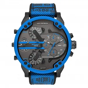 Годинник Diesel Mr. Daddy чоловічий, кварцовий багатофункціональний механізм з шкіряним, пластиковим або силіконовим ремінцем - Фото 1