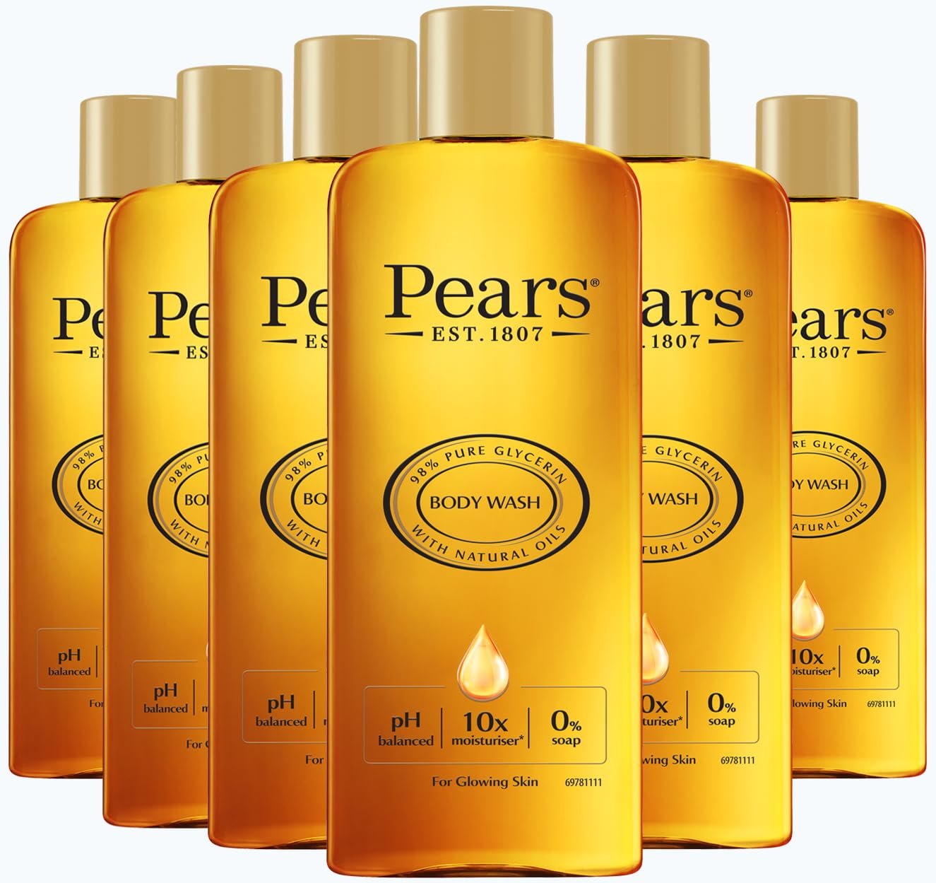 Гель для душа Pears Pure & Gentle 6 x 250 мл, фото №1