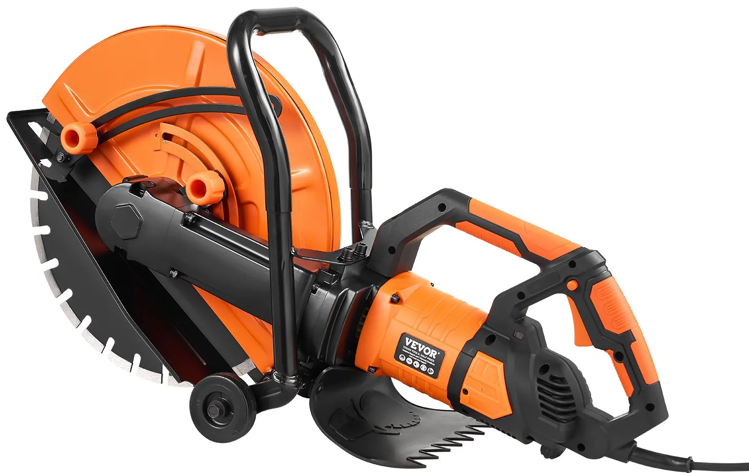 Электрическая пила по бетону VEVOR DC305 (305 мм / 12") 1800 Вт Черно-оранжевый, фото №3