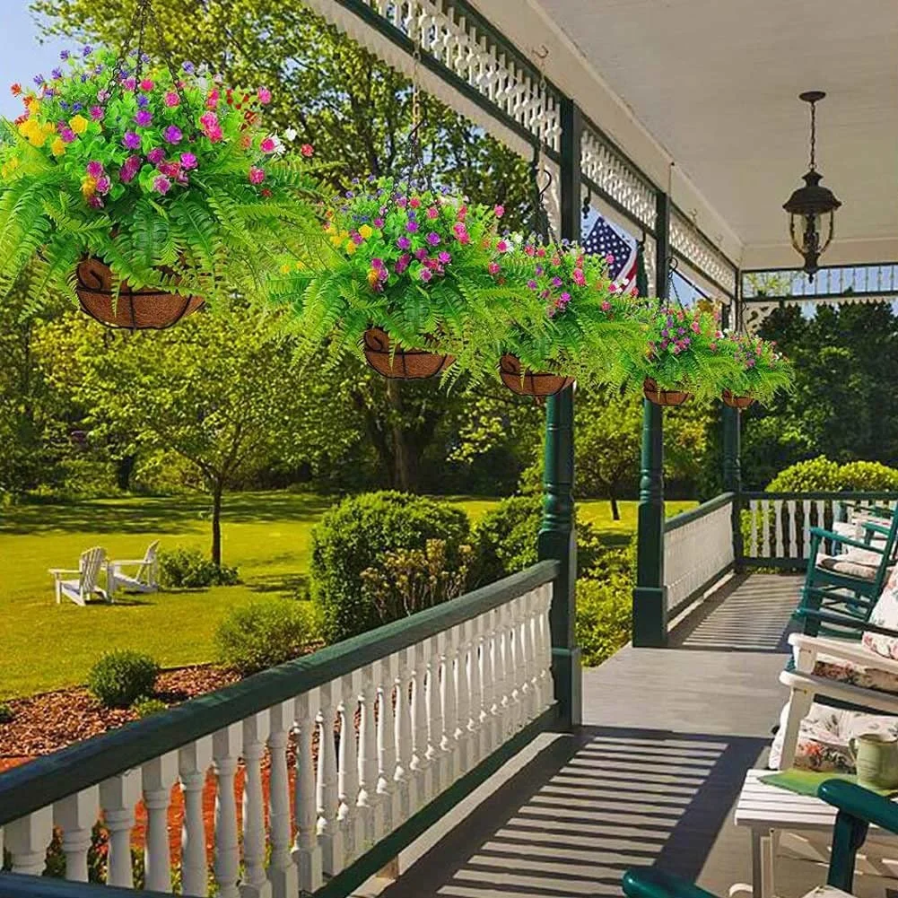 Ланцюжок для підвісного кошика 46 см металевий з подвійними гачками 6 шт Чорний, фото №5 Ланцюжок для підвісного кошика 46 см металевий з подвійними гачками 6 шт Чорний, фото №5