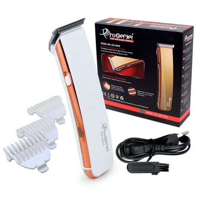 Аккумуляторная машинка для стрижки волос GEMEI GM-6048 триммер розовая, фото №2 Аккумуляторная машинка для стрижки волос GEMEI GM-6048 триммер розовая, фото №2