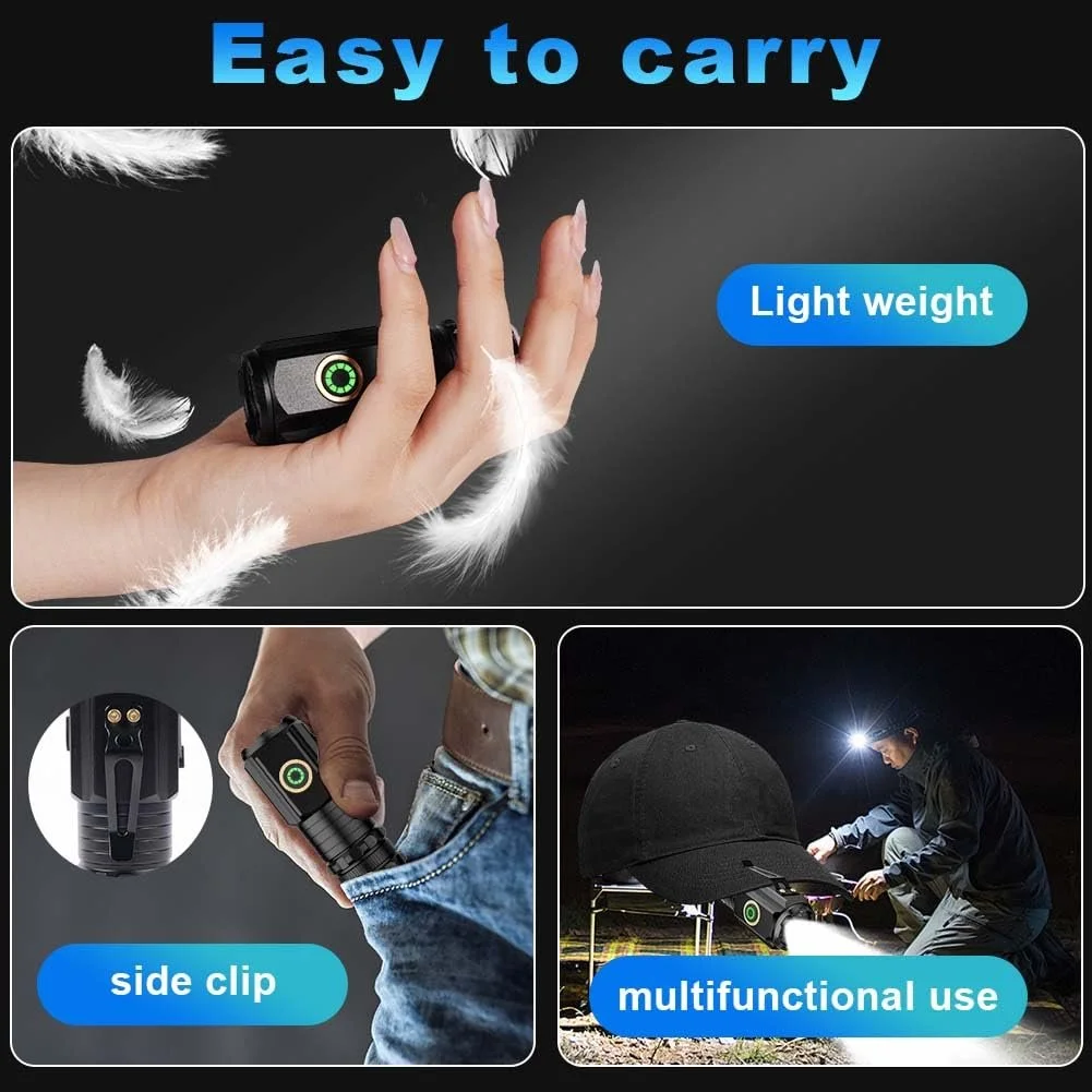 Міні Ліхтарик flintronic Трьохокий Монстр LED Маленький, 5 Режимів Освітлення, Водонепроникний, фото №4