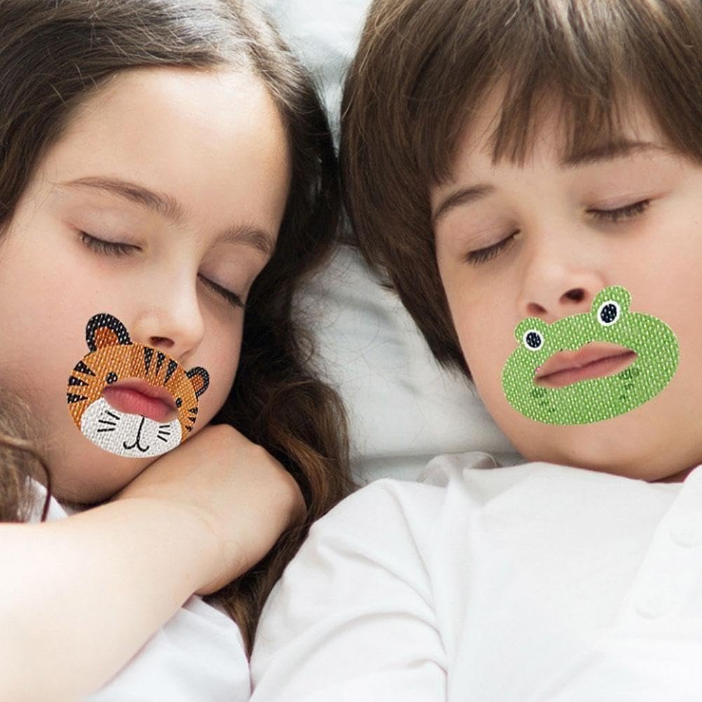 Наклейки дитячі від хропіння Мультяшні 30 шт. Корекційна стрічка для сну з закритим ротом Ортодонтичний пластир, фото №5