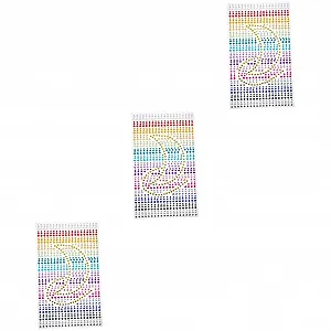 Стразы FRCOLOR 3 листа, наклейки для лица и тела, самоклеящиеся блестки для макияжа и рукоделия, различные дизайны для фестивалей, вечеринок и косплея - Фото 1