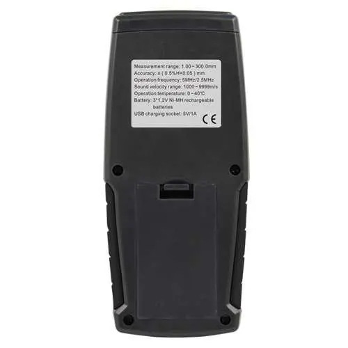 Толщиномер ультразвуковой 1-225мм WINTACT WT100A, фото №3