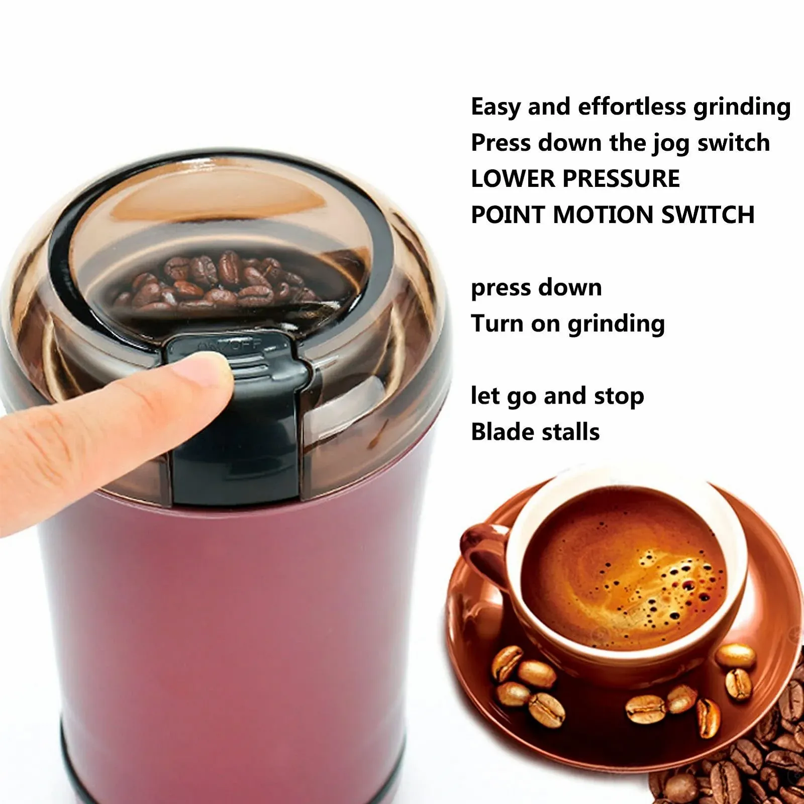 Электрическая кофемолка, портативная мельница для зерна, нержавеющая сталь, быстрый помол, фото №2 Электрическая кофемолка, портативная мельница для зерна, нержавеющая сталь, быстрый помол, фото №2