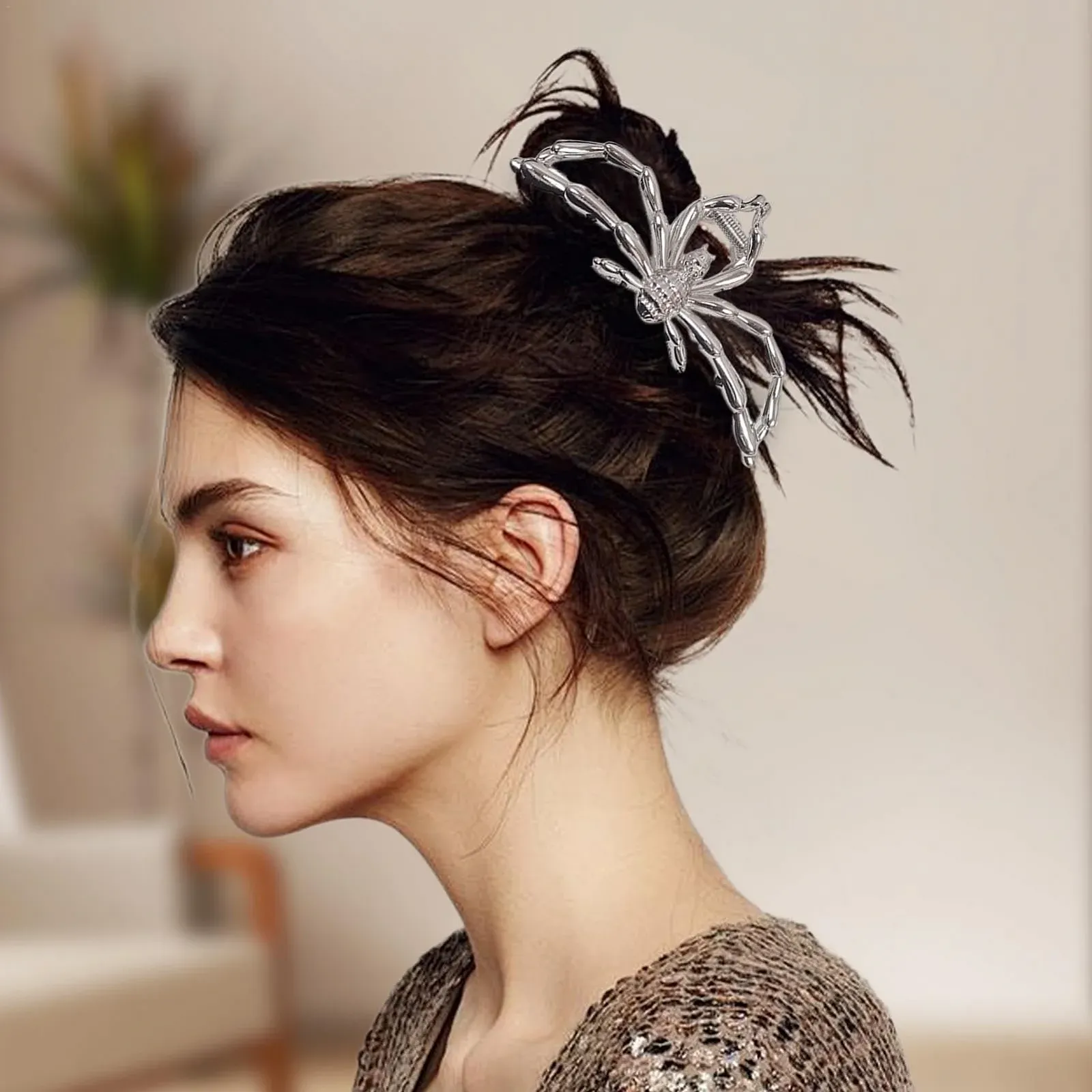 Заколка для волосся No Brand Павук з павутиною, фото №2 Заколка для волосся No Brand Павук з павутиною, фото №2