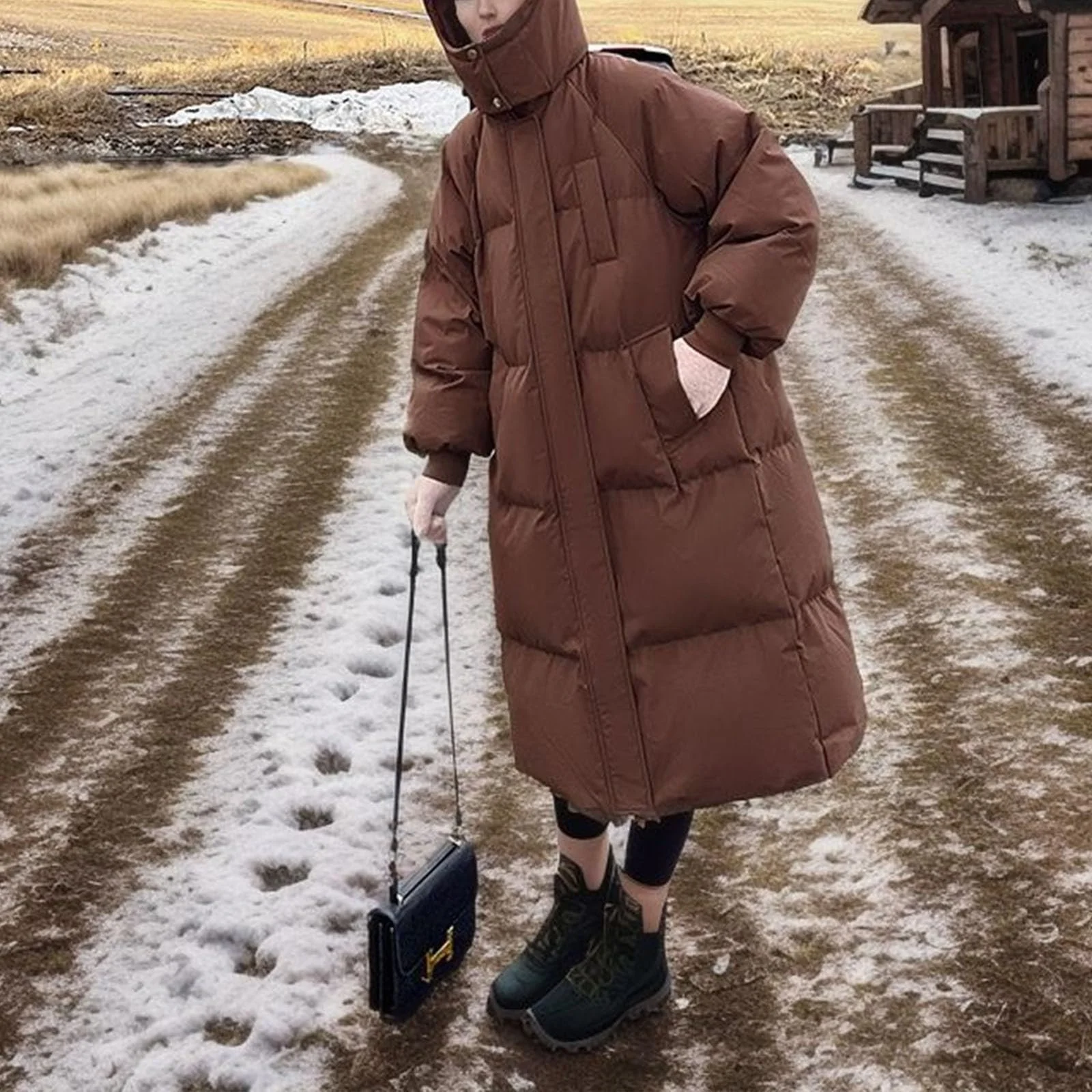 Зимова куртка FNKDOR Великі Розміри Довга Тепла, фото №4 Зимова куртка FNKDOR Великі Розміри Довга Тепла, фото №4