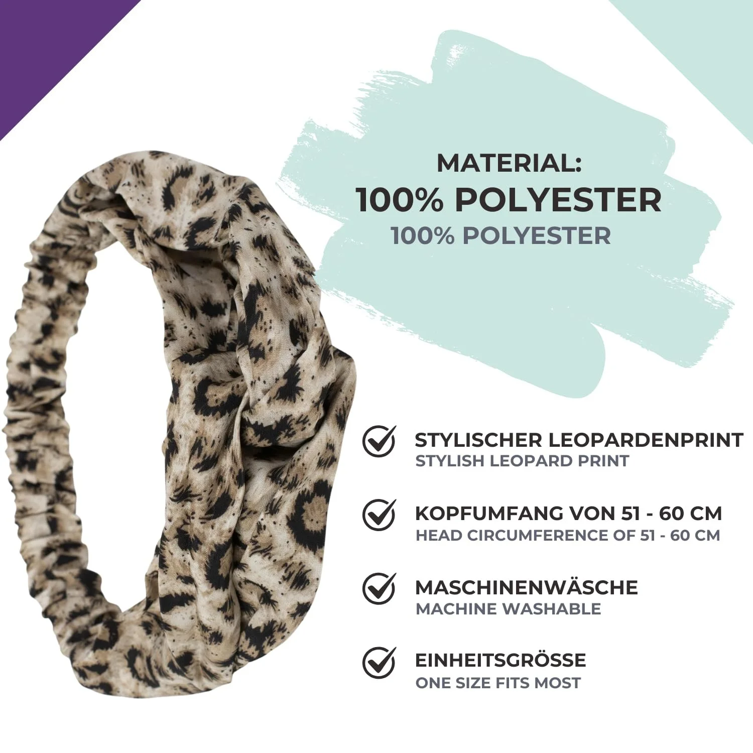 Пов'язка для волосся styleBREAKER Жіноча Еластична, фото №6