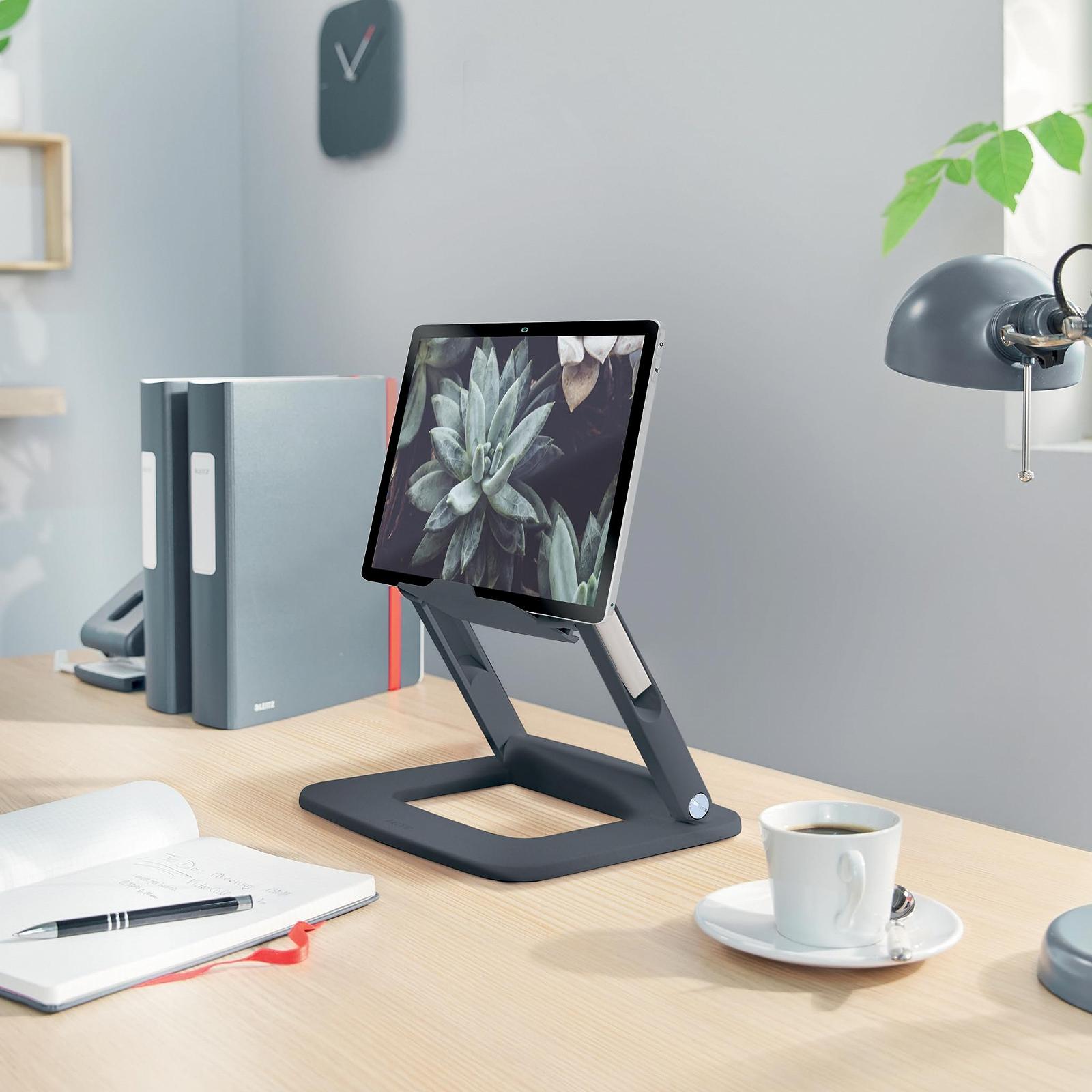 Подставка для ноутбука Leitz Ergo 64240089 с регулировкой высоты и угла наклона для ноутбуков 13-15 дюймов, темно-серая, фото №8