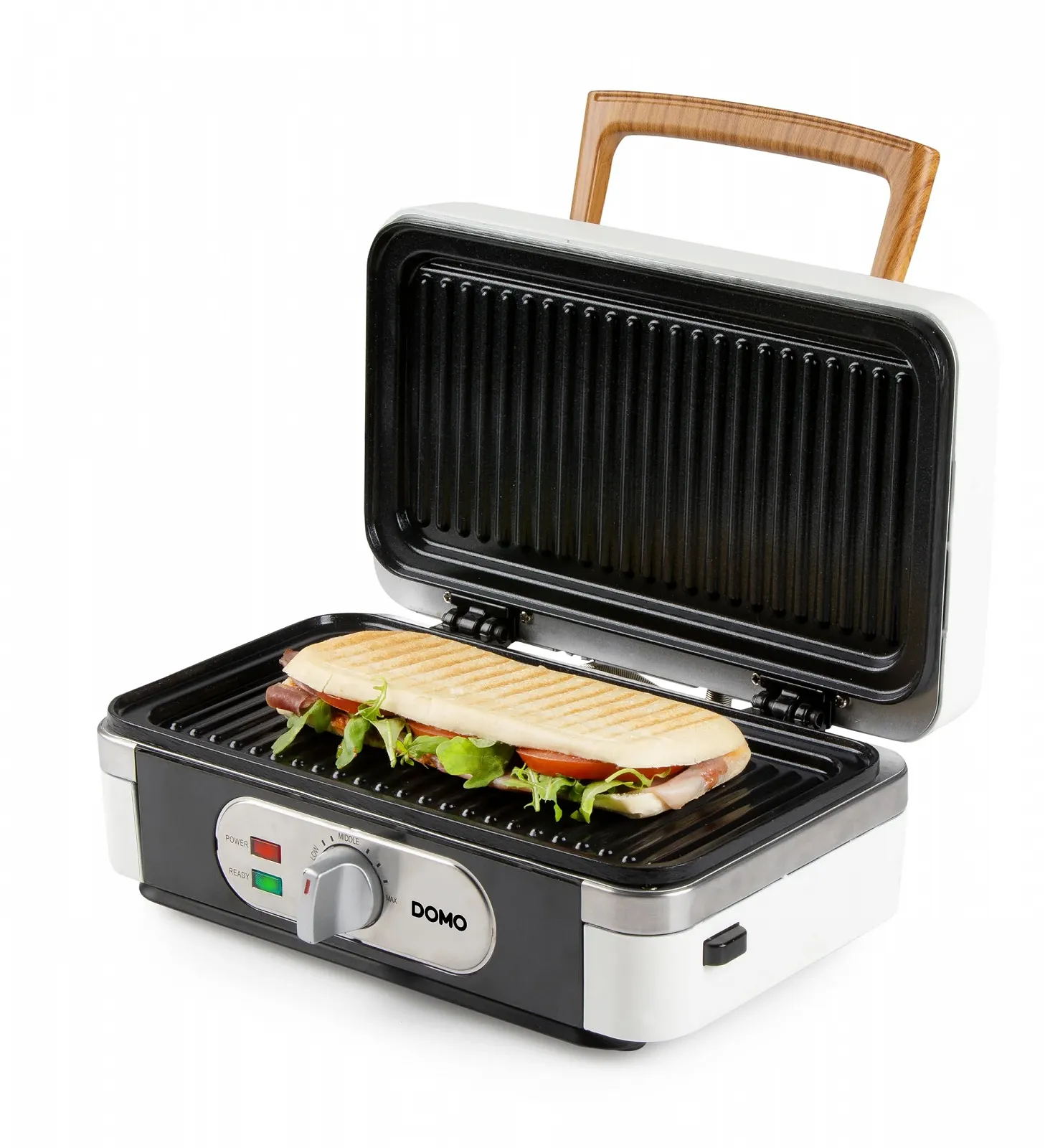 Мультимейкер DOMO 3-в-1 DO9277C (Сендвічниця, Вафельниця, Контактний гриль) 1100 Вт Білий, фото №4