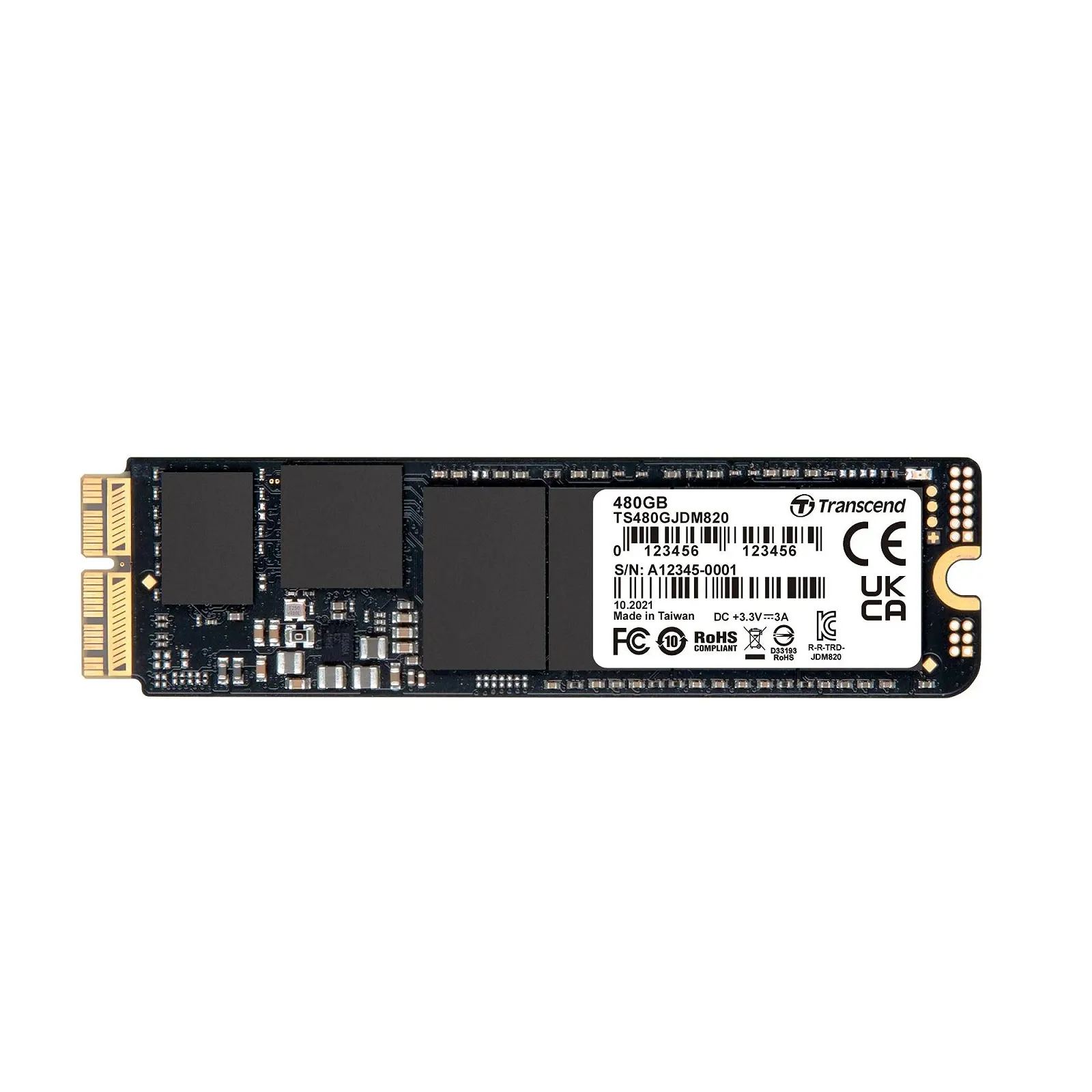 SSD Transcend JetDrive 820 TS480GJDM820 480 ГБ AHCI PCIe Gen3 x2, фото №1
