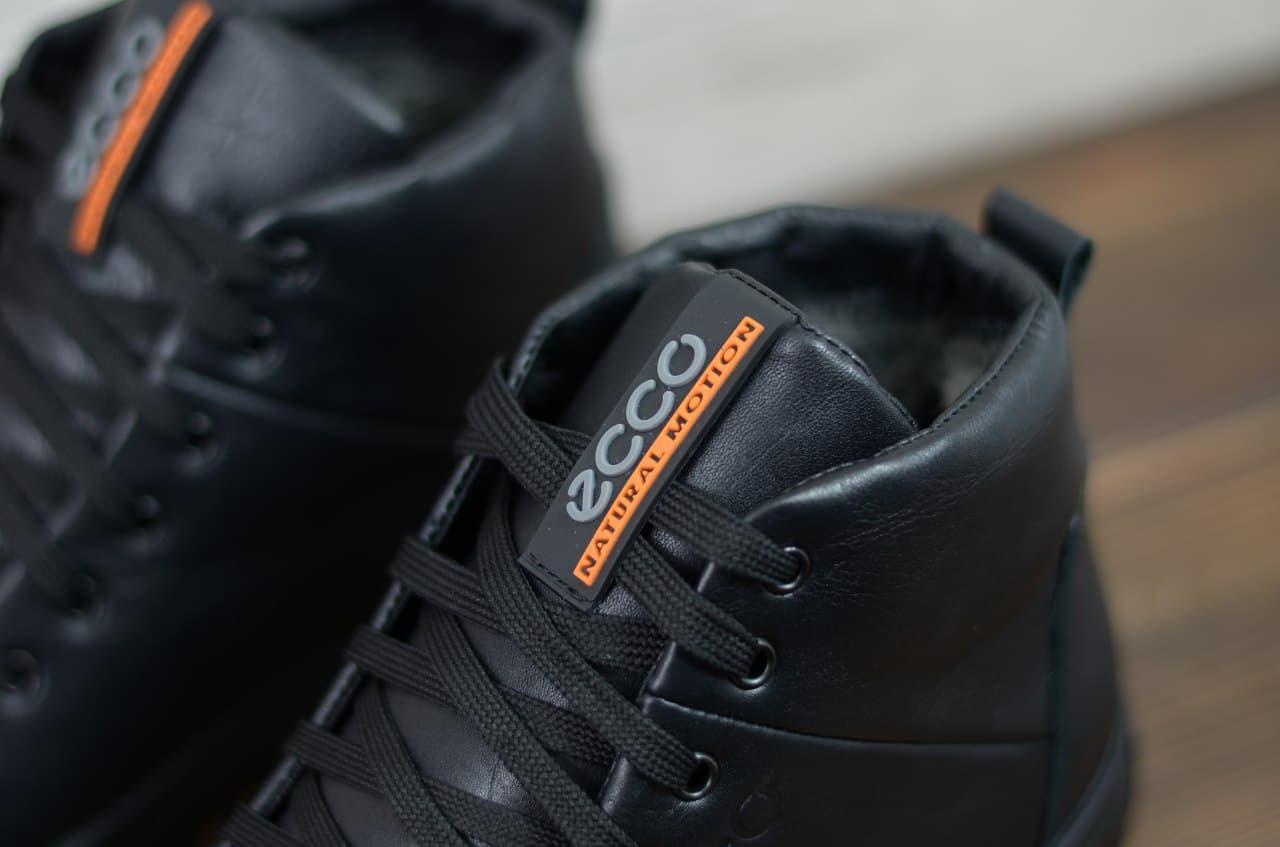 Мужские кожаные зимние кеды Ecco, фото №5